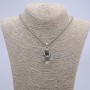 Pendant "Sphere in a Paw" 42x22mm on a chain, length 70cm +/- silver-coloured metal