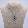 Pendant "Ball in a Claw" 42x22mm on a chain, 70cm length +/-, silver-toned metal
