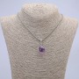 Pendant "Sphere in a Paw" 35x17mm on a chain, 70cm length +/-, silver-tone metal