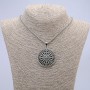 Pendant "Compass" 50x37mm on a chain, 65cm length, silver-coloured metal