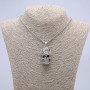 Pendant Skull Captain 50x22mm on a chain, length 65cm metal colour silver