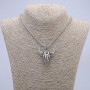 Pendant "Goat Skull" 47x38mm on a chain, 70cm length, silver-tone metal