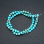 Imperial Jasper Beads, turquoise (pressed), smooth round, diameter 6mm +/-, length 40cm +