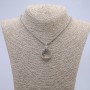 Ring Pendant 24x5mm on Chain, Length 70cm +/- Silver-Toned Metal