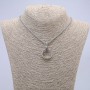 Pendant "Ring" 24x5mm on a chain, approx. 70cm length, silver-tone metal