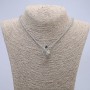 Pendant "Ring" 24x8mm on a chain, approx. 70cm length, silver-tone metal