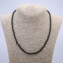Natural Shungite Stone Necklace, Smooth Round Beads, Diameter 4-5mm +/-, Length 45cm+
