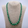 Malachite (Pressed) Necklace, Smooth Graduated Beads 6-14mm, Length 52cm+