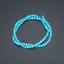 Beads Turquoise (pressed) smooth round bead, diameter 4mm +/-, length 40cm+