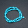 Turquoise (imitation) Beads, smooth round, diameter 6mm +/-, length 40cm +