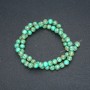 Beads Imperial Jasper Green (pressed) smooth round bead, diameter 6mm +/-, length 40cm+