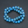 Imperial Jasper Sky Blue (pressed) Beads, smooth round, diameter 10mm +/-, length 40cm +