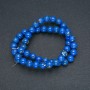 Imperial Jasper Blue (pressed) Beads, smooth round, diameter 8mm +/-, length 40cm +