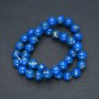 Imperial Jasper Blue (pressed) Beads, smooth round, diameter 10mm +/-, length 40cm +