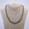 Hematite Necklace, smooth round beads, diameter 6mm +/-, length 48cm +