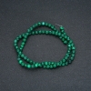 Malachite Beads on Strand (pressed), smooth round, diameter 4mm +/-, length 40cm +