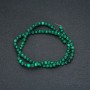 Malachite Beads on Strand (pressed), smooth round, diameter 4mm +/-, length 40cm +