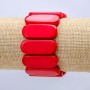 Elastic Coral (Pressed) Bracelet, Smooth Link 33x13mm+