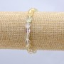 Assorted Tumbled Stone Bracelet on Elastic, Diameter 8x6mm+
