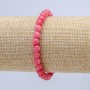 Elastic Tourmaline Bracelet (artificial) smooth bead, 6mm diameter