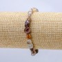 Botswana Agate Tumbled Natural Stone Bracelet on Elastic Band, Diameter 8x6mm+