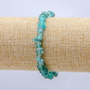 Bracelet on Elastic, Tinted Rock Crystal Chips, Diameter 7x3mm+