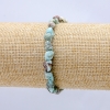 Natural Stone Bracelet on Elastic Larimar Tumbled, diameter 7x6mm+