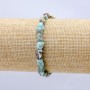 Natural Stone Bracelet on Elastic Larimar Tumbled, diameter 7x6mm+