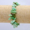 Natural Stone Bracelet on Elastic Chrysoprase Chip "Needle", diameter 15x5mm+