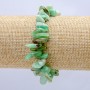 Natural Stone Bracelet on Elastic Chrysoprase Chip "Needle", diameter 15x5mm+