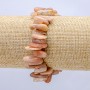 Natural Stone Bracelet on Elastic Selenite Chip "Needle", diameter 15x5mm+