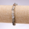 Natural Labradorite Bracelet on Elastic, Tumbled, Diameter 7x6mm+