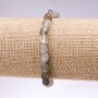 Natural Labradorite Bracelet on Elastic, Tumbled, Diameter 7x6mm+