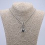 Pendant "Paw with Sphere" 45x20mm on Chain, Length 70cm +/- Silver-Tone Metal