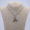 “Dragon Eye in Triangle” Pendant 40x35mm on Chain, Length 70cm, Silver-Tone Metal