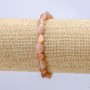 Selenite Natural Stone Bracelet on Elastic, Tumbled, Diameter 10x6mm+