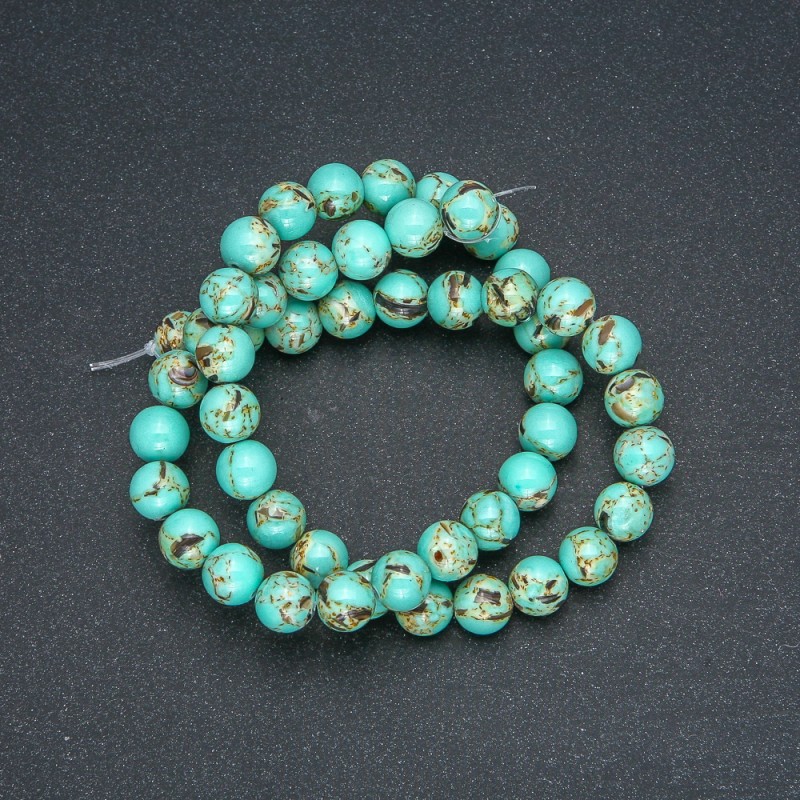 Imperial Jasper Beads on Thread, Light Green (Pressed), Smooth Round, Diameter 8mm+/-, Length 40cm+