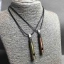 Matching Whistle Pendants, Gold-Tone and Bronze Metal 55x8mm+/-, Length 45-50cm