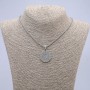 "Yin Yang" Pendant 36x25mm on Chain, Length 70cm +/- Silver-Toned Metal