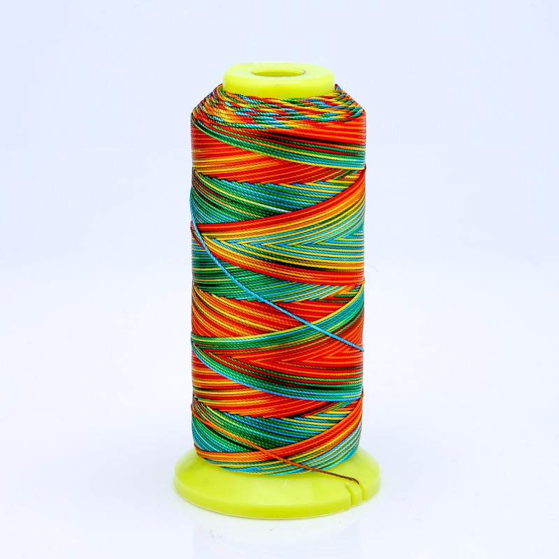 Rainbow Thread Spool, Diameter 0.6mm, Nylon, for Crafts, 300m
