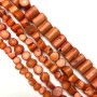 Beads, Strand Weight from 50g, Natural Orange Coral Chips, Diameter 12x10mm, Length 39cm +/- (Price per 100g)