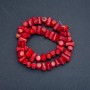 Natural Coral Chip Beads on Thread, Diameter 11x6mm, Length 39cm +/- (Price per 100g)