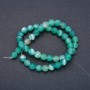 Natural Green Matte Agate Beads on Thread, Diameter 8mm, Length 37cm +