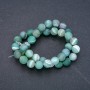 Natural Green Matte Agate Beads on Thread, Diameter 10mm, Length 37cm +