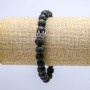 Lava Stretch Bracelet, 8mm+/- Diameter, with Crown