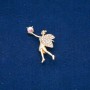 Sale! Fairy Brooch, White and Petrol Rhinestones, Gold-tone Metal 35x24mm +
