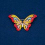 Sale! Butterfly Brooch, Multicoloured Rhinestones, Gold-Tone Metal 35x58mm +