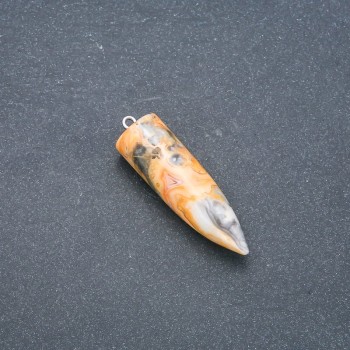 Agate Ball Pendulum Pendant 13x40x45mm (+/-)