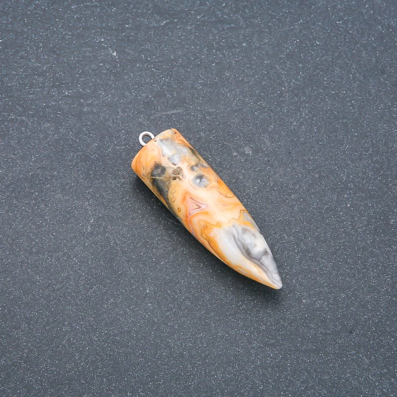 Agate Ball Pendulum Pendant 13x40x45mm (+/-)