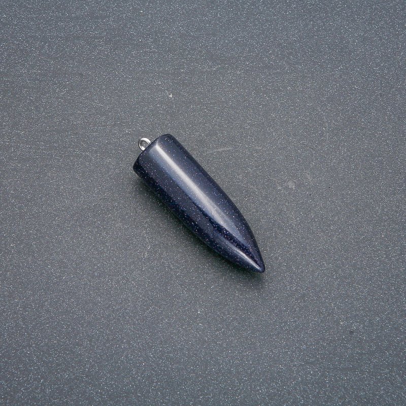 Aventurine "Blue Sand" (Synthetic) Ball Pendulum Pendant 13x40x45mm (+-)